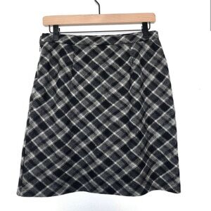 Eddie Bauer 100% Wool Clueless Plaid Mini Skirt